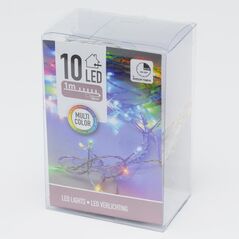 ŁAŃCUCH LED 10L MULTI 1M WEWNĘTRZNE TIMER NA BATERIE