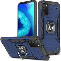 Wozinsky Wozinsky Ring Armor pancerne hybrydowe etui pokrowiec + magnetyczny uchwyt Samsung Galaxy A03s niebieski