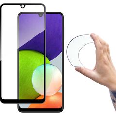 Wozinsky Wozinsky Full Cover Flexi Nano folia szklana szkło hartowane z ramką Samsung Galaxy A22 4G czarny