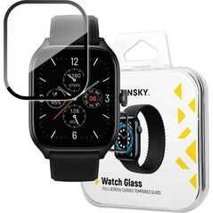 Wozinsky WOZINSKY FULL GLUE TEMPERED GLASS SZKŁO HARTOWANE DO XIAOMI AMAZFIT GTS 4 9H NA CAŁY EKRAN Z CZARNĄ RAMKĄ