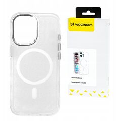Etui Wozinsky Glitter Case z Mag Safe na Samsung Galaxy S25 Ultra - przezroczyste z brokatem