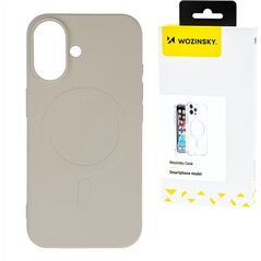 Etui Wozinsky Liquid Silicone Case MagSafe na Samsung Galaxy S24 FE - beżowe