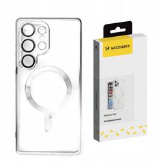 Etui Wozinsky Electroplated Magsafe na Samsung Galaxy S24 FE - srebrne