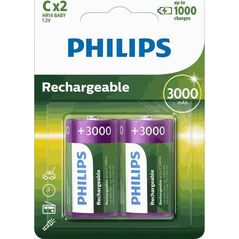 Philips 2x AKUMULATOR R14 C 3000MAH PHILIPS R14B2A300/10