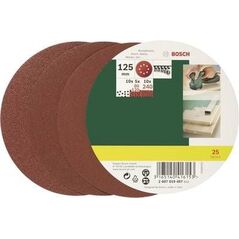 Bosch Papier ścierny ekscentryczny zestaw z rzepem, perforowane 125mm P80-240 - 2607019497
