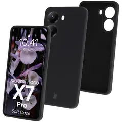 Silikonowe etui Bizon Soft Case do Xiaomi POCO X7 Pro czarne