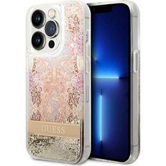 Guess Etui Guess Paisley Liquid Glitter HardCase do iPhone 14 Pro złote
