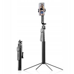 Selfie stick Wozinsky WST-360YS z funkcją statywu z automatycznym śledzeniem twarzy 360° AI sterowanie gestami - czarny