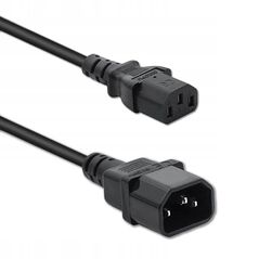 QOLTEC 50457 Kabel zasilający do UPS IEC C13/C14 3x0.75mm 1m