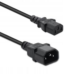QOLTEC 50459 Kabel zasilający do UPS IEC C13/C14 3x1.0mm 1.5m