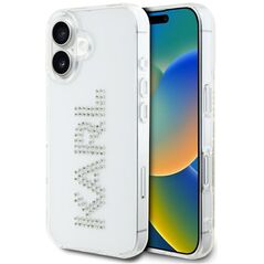 ETUI KARL LAGERFELD IML RHINESTONES LOGO DO IPHONE 16 PRZEZROCZYSTY