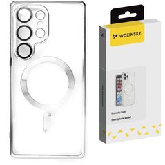 ETUI WOZINSKY ELECTROPLATED CASE Z MAGSAFE NA SAMSUNG GALAXY S25 - SREBRNE