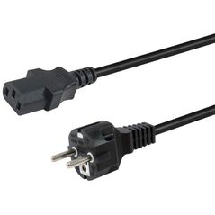 Equip Stromkabel CEE 7/7  ->C13 St/Bu     schwarz  1.80m PVC