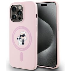ETUI KARL LAGERFELD SILICONE KARL&CHOUPETTE MAGSAFE DO IPHONE 14 PRO RÓŻOWY