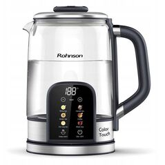 Rohnson Color Touch βραστήρας, 2200 W, 6 θερμοκρασίες, 1.7 l, LED οθόνη, πίνακας αφής, γυαλί