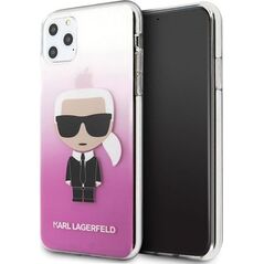 Karl Lagerfeld Karl Lagerfeld iPhone 11 Pro Max KLHCN65TRDFKPI różowy hard case Gradient Iconic Karl