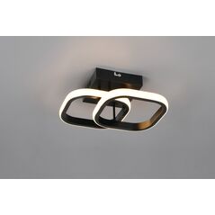 Ceiling LED lamp REALITY KASIA, 7W, 3000K, 800lm, black color. 10.5x24x24cm