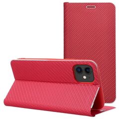 Kabura LUNA Book Carbon do IPHONE 17 czerwony
