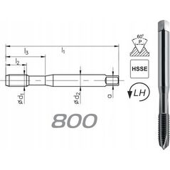 Fanar GWINTOWNIK M 8 DIN-371B LH (6H) HSSE 800