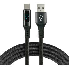 Przewód wtyk USB A - wtyk USB-C 1m + wyświetlacz 3