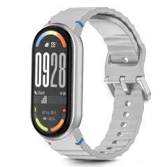 Pasek Tech-Protect Silicone Sport do Xiaomi Smart Band 8 / 9 / 10 / NFC Crayon Grey