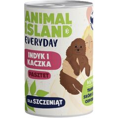 ANIMAL ISLAND Everyday indyk i kaczka dla szczeniąt puszka 400g