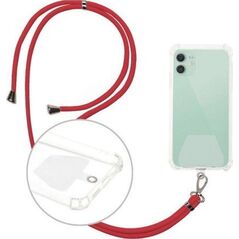 OEM UNIWERSALNA SMYCZ NA SZYJĘ DO TELEFONU / NA RAMIĘ, RED / CZERWONY