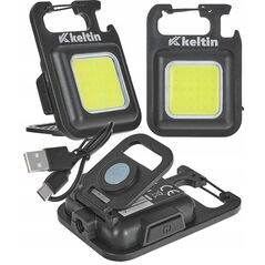 Latarka mini – kieszonkowa z magnesem LED COB 6W 500mAh 300lm IPX4 – kartonik wystawowy (18/216)