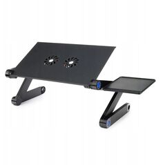 Podstawka pod laptop uniwersalna regulowana + chłodzenie YL-803 czarna
