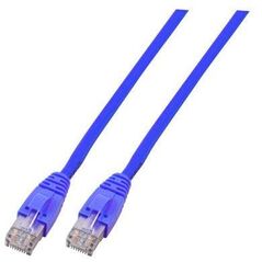 EFB EFB electronics 3m Cat6 patch. Cable Length: 3m, Cable Standard: Cat6, Cable Shielding: U / UTP (UTP), Connector 1: RJ-45, Connector 2: RJ-45, Male Connector Gender: Male / Male, Coating Connector Connectors: Gold, Cable Color: Blue (K8104BL.3 )