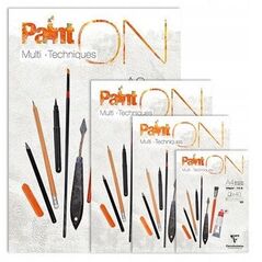 Paint-On Μπλοκ A6 250γραμμάρια 15 φύλλα λευκό χαρτί, πολλαπλών τεχνικών, κολλημένο στην κορυφή