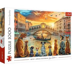 Puzzle 1000 Pieski w Wenecji TREFL