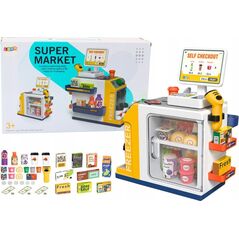 LeanToys Zestaw Supermarket Kasa Fiskalna Skaner Światła I Dźwięki