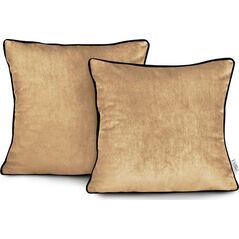 AmeliaHome CUS/AH/VELVET/MUSTARD/PIPING/45X45*2