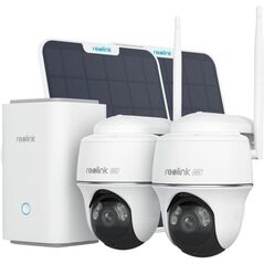 Reolink Home Hub Kit valvontajarjestelma, Home Hub + 2 x Argus PT Ultra aurinkopaneelilla
