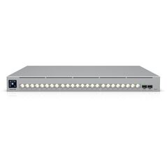 Ubiquiti network switch ECS-24-PoE-EU Enterprise-grade 24-port, Layer 3 Etherlighting PoE+++ switch with high-capacity 10 GbE RJ45 and 25G SFP28 connections for high availability system design, (16) 10 GbE, (8) 2.5 GbE ports, all PoE+++ (90W capable,