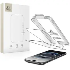 Szkło hartowane Tech-Protect Quick Set+ do Apple iPhone 17 Air Black [2 PACK]