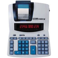 Rexel Ibico 1491X Professional Print Calculator White/Blue, 290 mm, 375 mm, 375 mm