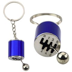 Brelok Metalowy Do Kluczy Skrzynia Biegów Ruchoma Niebieski LEAN TOYS
