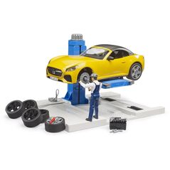 BRUDER bworld Car Service Center + bruder Roadster