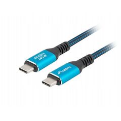 KABEL USB-C M/M USB4 0.5M 240W 8K 60HZ CZARNO-NIEBIESKI LANBERG
