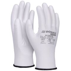 Rękawice Donau Safety PU White rozm.10 białe