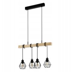 Wall lamp EGLO MARYWELL, E27, 1x40W, black/brown, 8.7x32.4x30