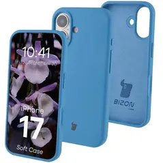 Silikonowe etui Bizon Soft Case do Apple iPhone 17 niebieskie
