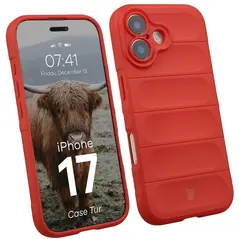Pancerne etui Bizon Case Tur do Apple iPhone 17 czerwone