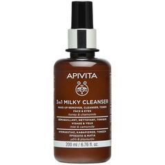 APIVITA_Cleansing Milk 3 in 1 Cleansing Milk Face &amp| Eyes oczyszczające mleczko do twarzy i oczu z Rumiankiem i Miodem 200ml