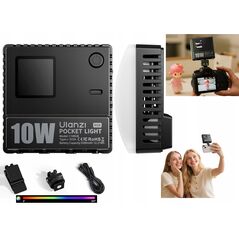 Lampa Led 10w Video 1800k-9000k Light Do Aparatu Telefonu / Ulanzi C10rgb Rgb