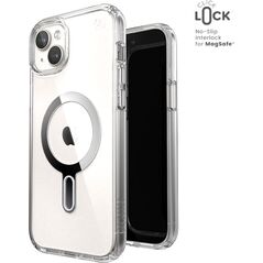 Speck Speck Presidio Perfect-Clear ClickLock & Magsafe - Etui iPhone 15 Plus / iPhone 14 Plus (Clear / Chrome Finish / Serene Silver)