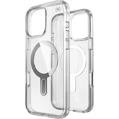 Speck Speck Presidio Perfect-Clear ClickLock & MagSafe - Etui iPhone 16 Pro Max (Clear / Chrome Finish / Serene Silver)