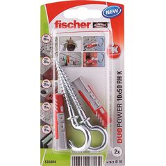Fischer FISCHER KOŁEK DUOPOWER 10x50 Z HAKIEM OKRĄGŁYM /2szt.